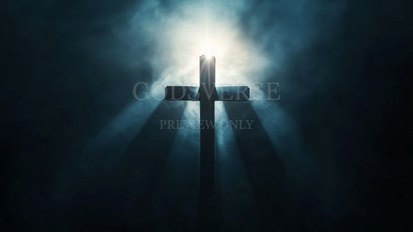 Blank worship background cross light