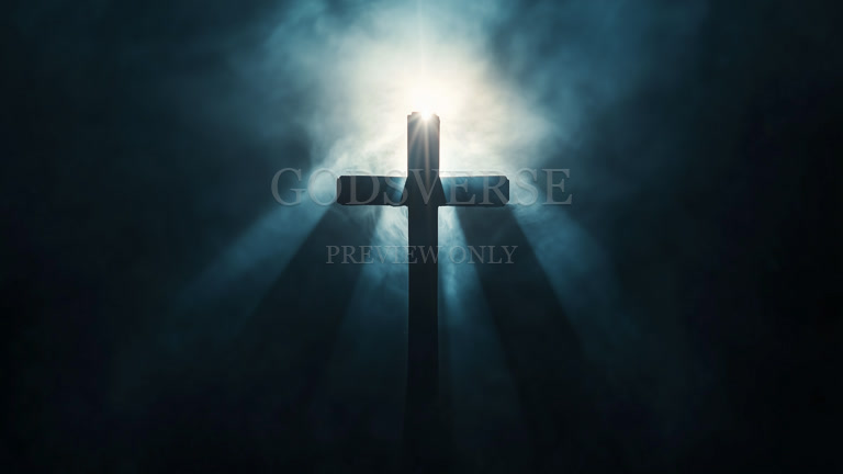 Blank worship background cross light