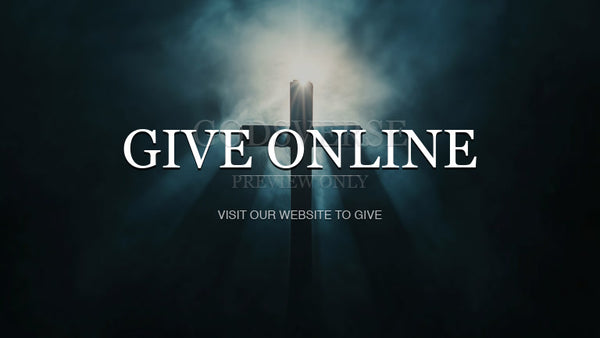Give Online worship background cross light