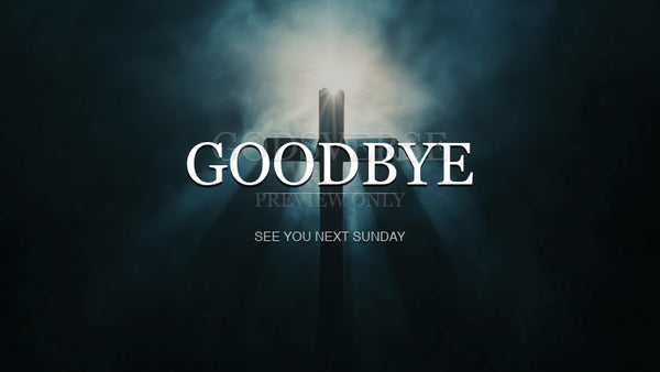 Goodbye worship background cross light