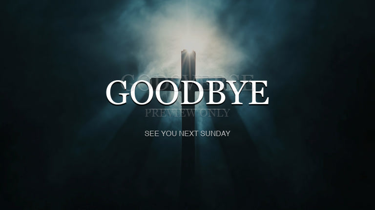 Goodbye worship background cross light