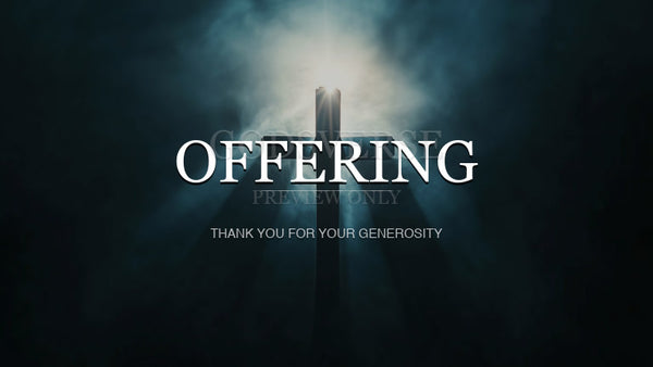Offering worship background cross light
