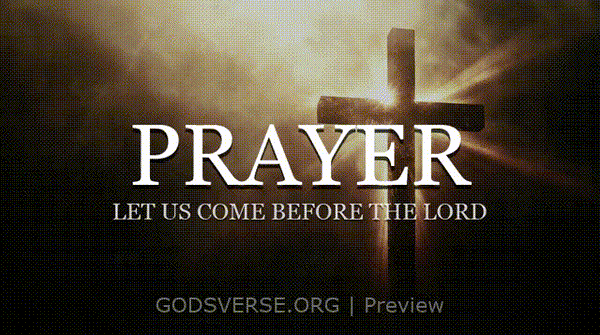 Prayer motion background cross light