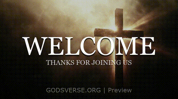 Welcome motion background cross light