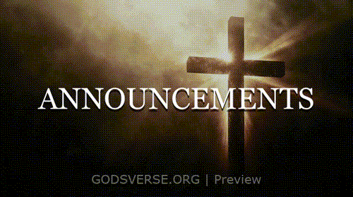 Announcements motion background cross light