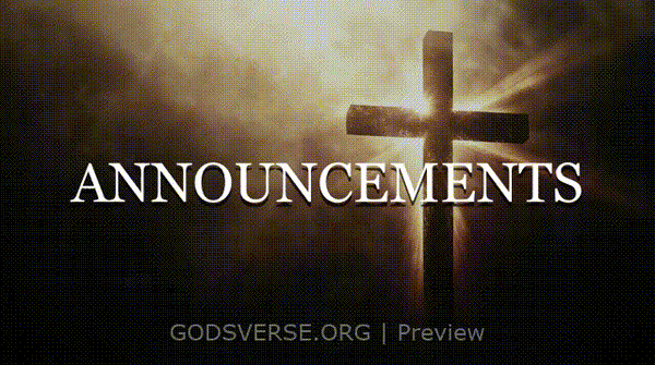 Announcements motion background cross light