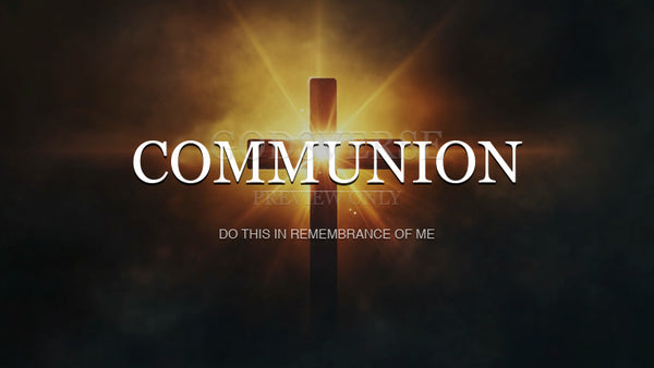 Communion worship background cross light