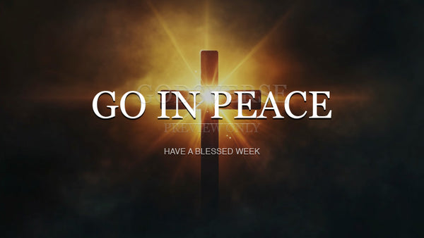 Go In Peace worship background cross light
