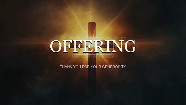 Offering worship background cross light