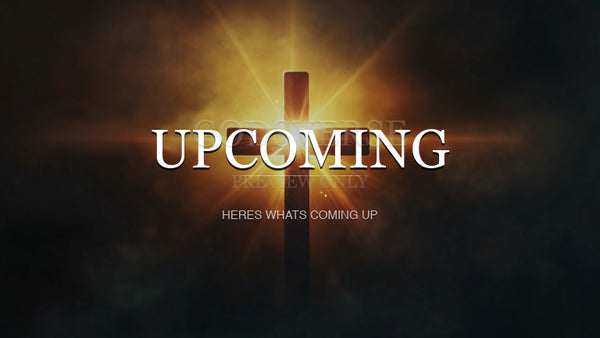 Upcoming worship background cross light