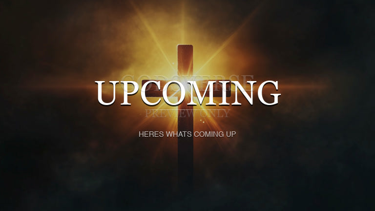 Upcoming worship background cross light