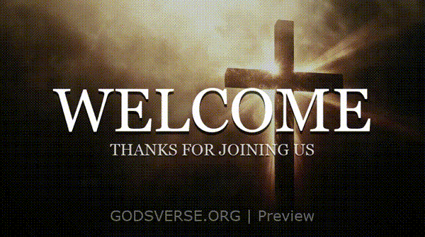 Welcome motion background cross light