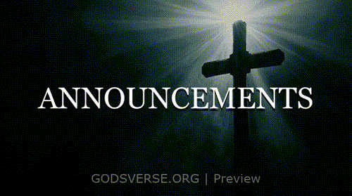 Announcements motion background cross light