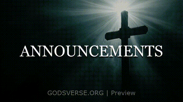 Announcements motion background cross light