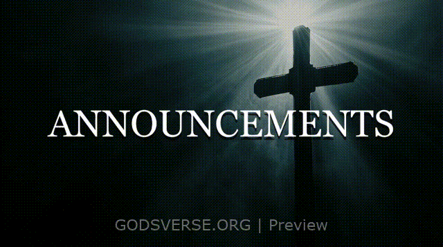 Announcements motion background cross light