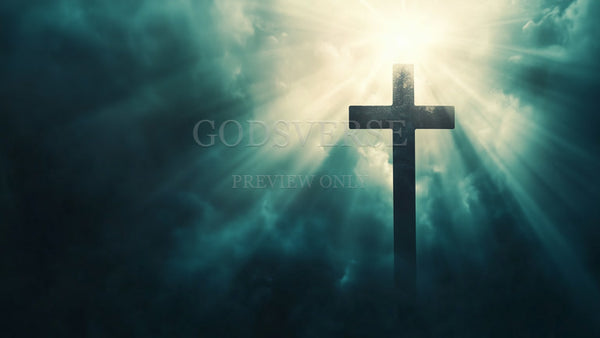 Blank worship background cross light