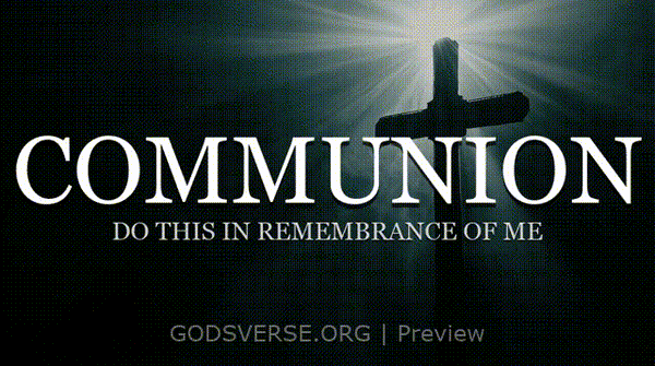 Communion motion background cross light