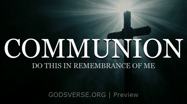 Communion motion background cross light