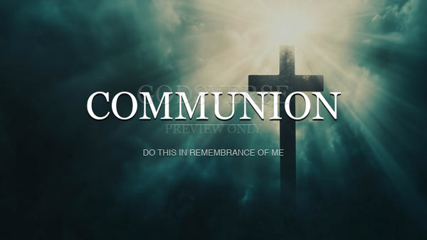 Communion worship background cross light