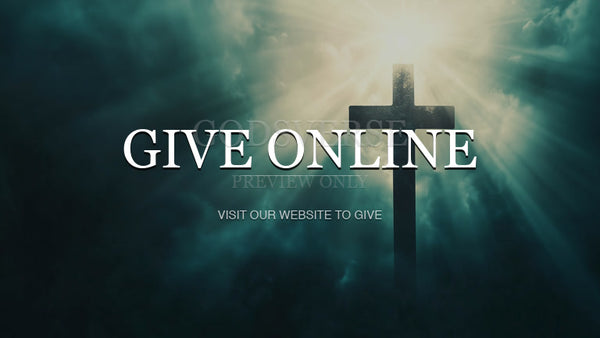 Give Online worship background cross light