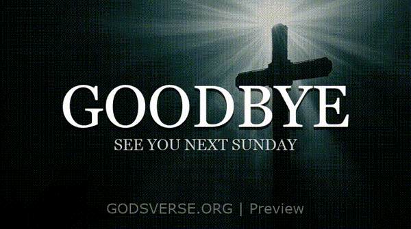 Goodbye motion background cross light