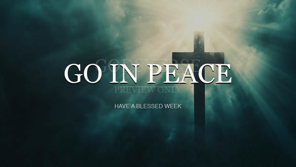 Go In Peace worship background cross light