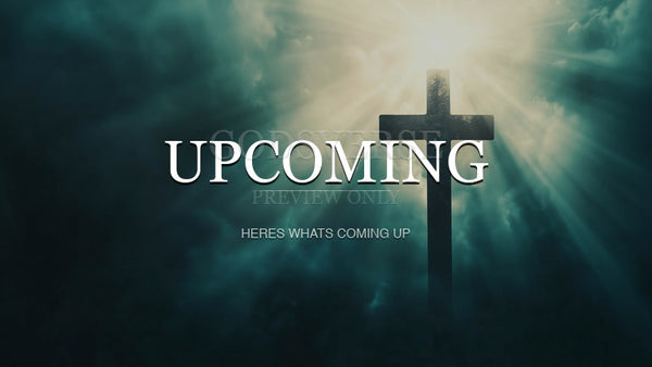 Upcoming worship background cross light
