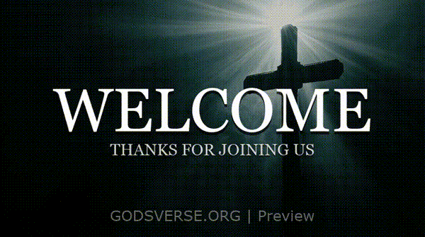 Welcome motion background cross light