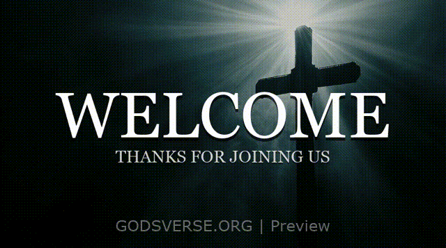 Welcome motion background cross light