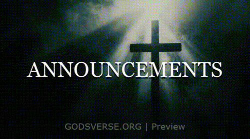 Announcements motion background cross light