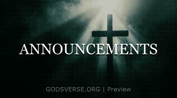 Announcements motion background cross light