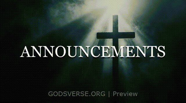 Announcements motion background cross light