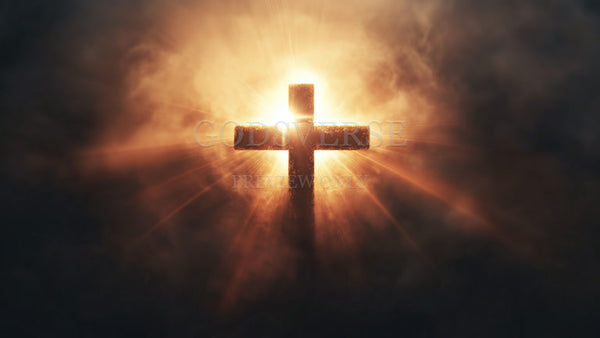 Blank worship background cross light