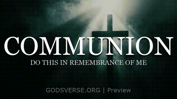 Communion motion background cross light