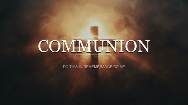 Communion worship background cross light