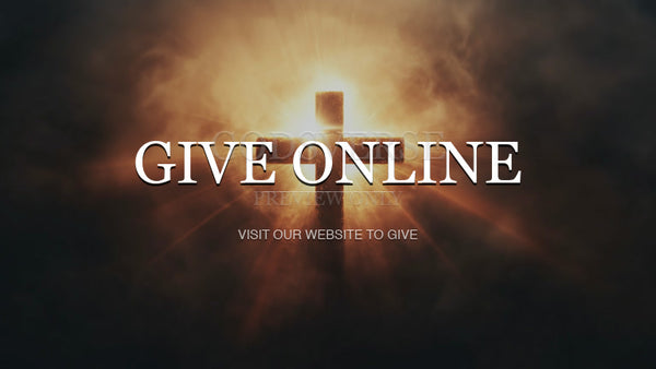 Give Online worship background cross light