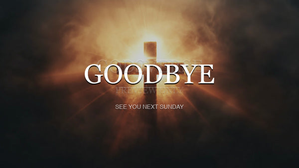Goodbye worship background cross light