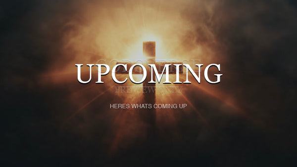 Upcoming worship background cross light