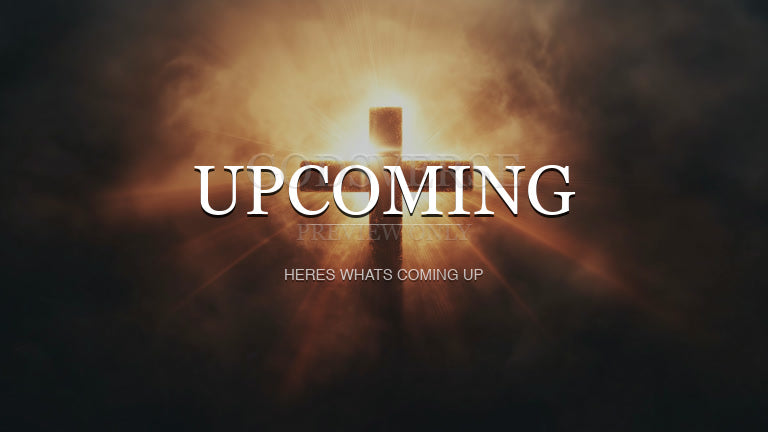 Upcoming worship background cross light