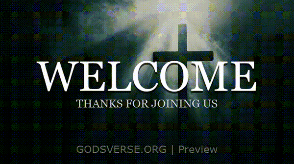 Welcome motion background cross light