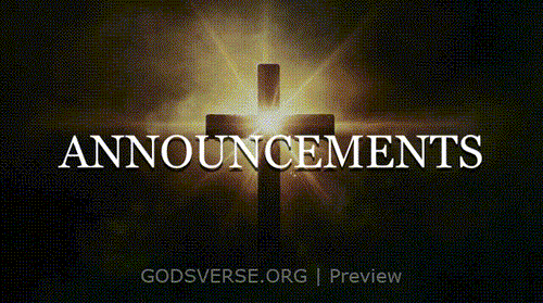 Announcements motion background cross light