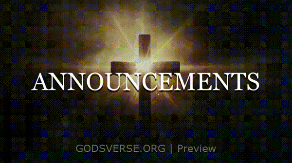Announcements motion background cross light