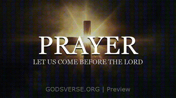 Prayer motion background cross light