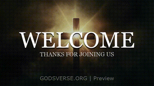 Welcome motion background cross light