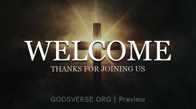 Welcome motion background cross light