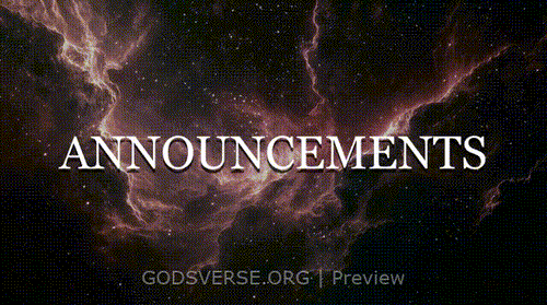Announcements motion background deep space