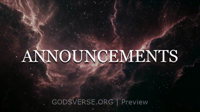 Announcements motion background deep space