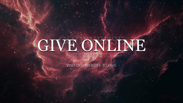 Give Online worship background deep space
