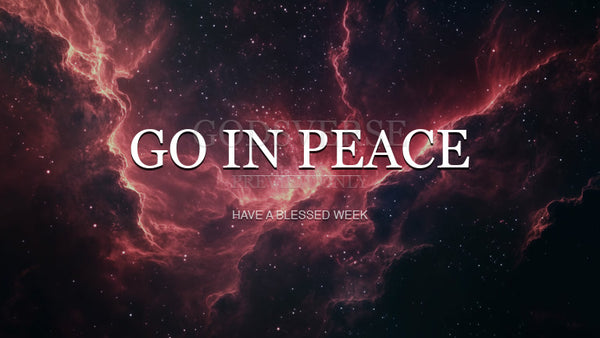 Go In Peace worship background deep space