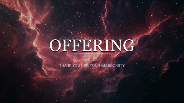 Offering worship background deep space